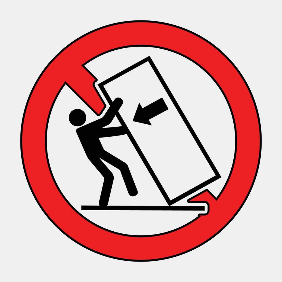 Warning Sign for Lifting Restrictions and Safety vector