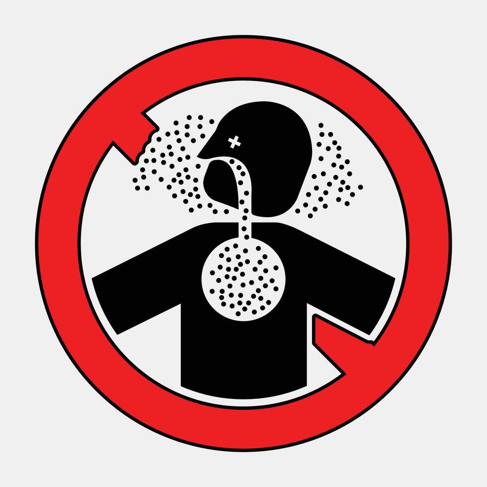 Prohibition Sign for Protective Equipment Usage vector
