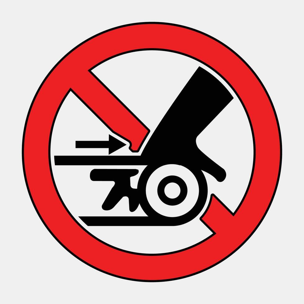 Prohibition Sign for Equipment Use and Access vector