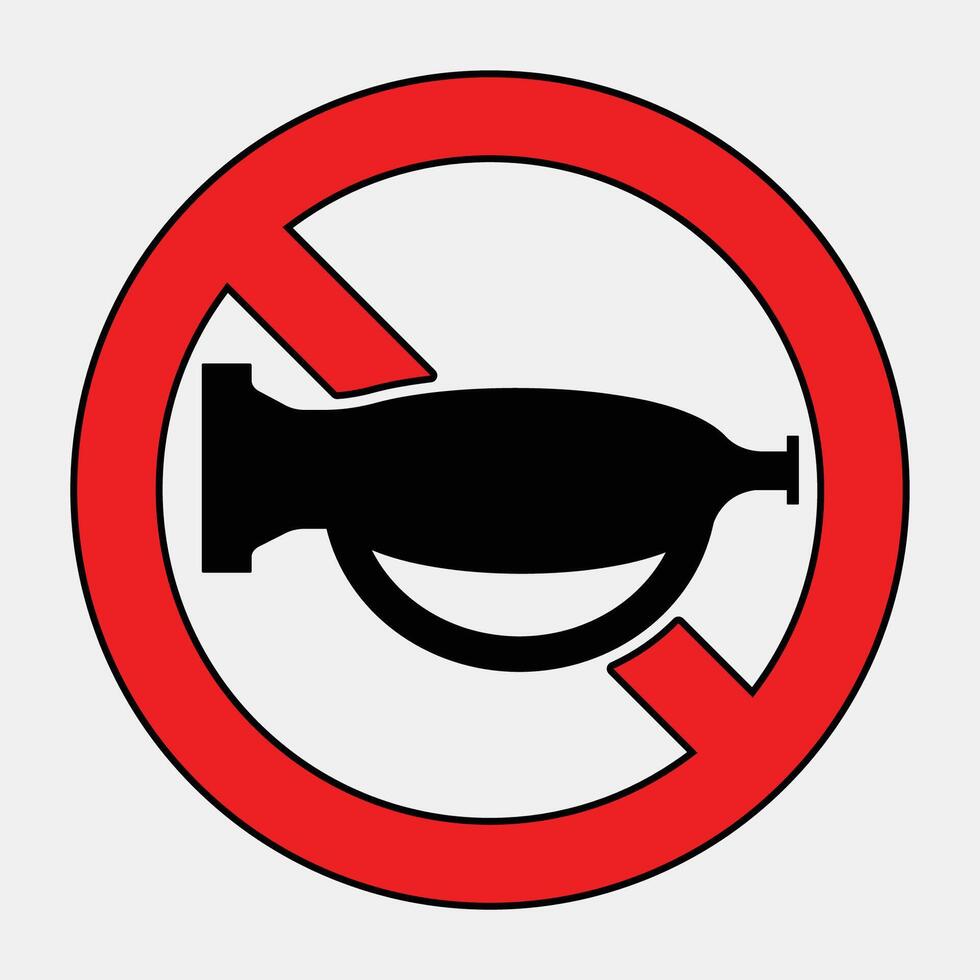 No Horn Signal Prohibition Symbol vector