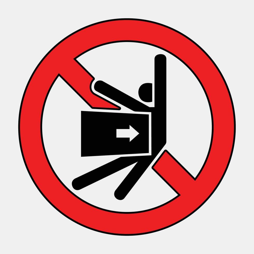 Prohibited Movement Sign with Error Symbol vector