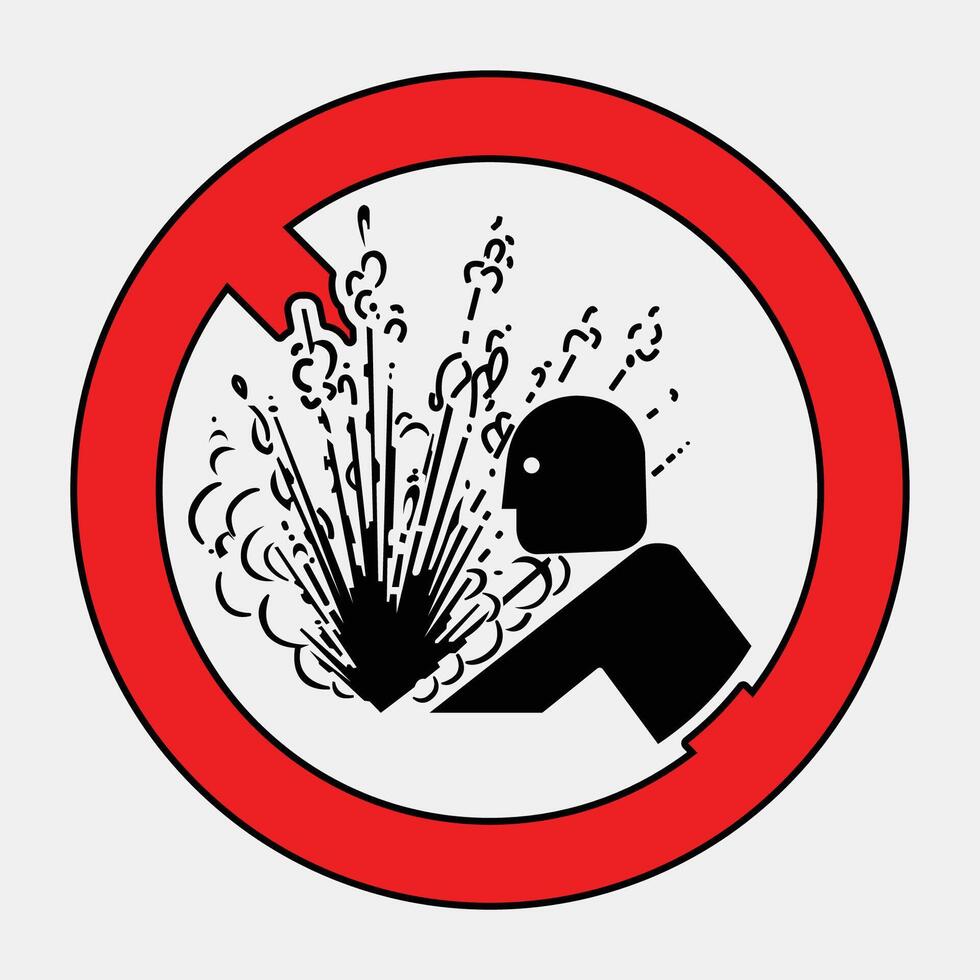 Caution Sign for Explosive Hazards and Safety Precautions vector