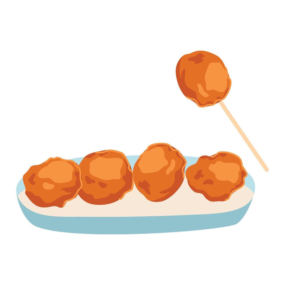 Kwek-Kwek Traditional Filipino Cuisine Food Dish vector