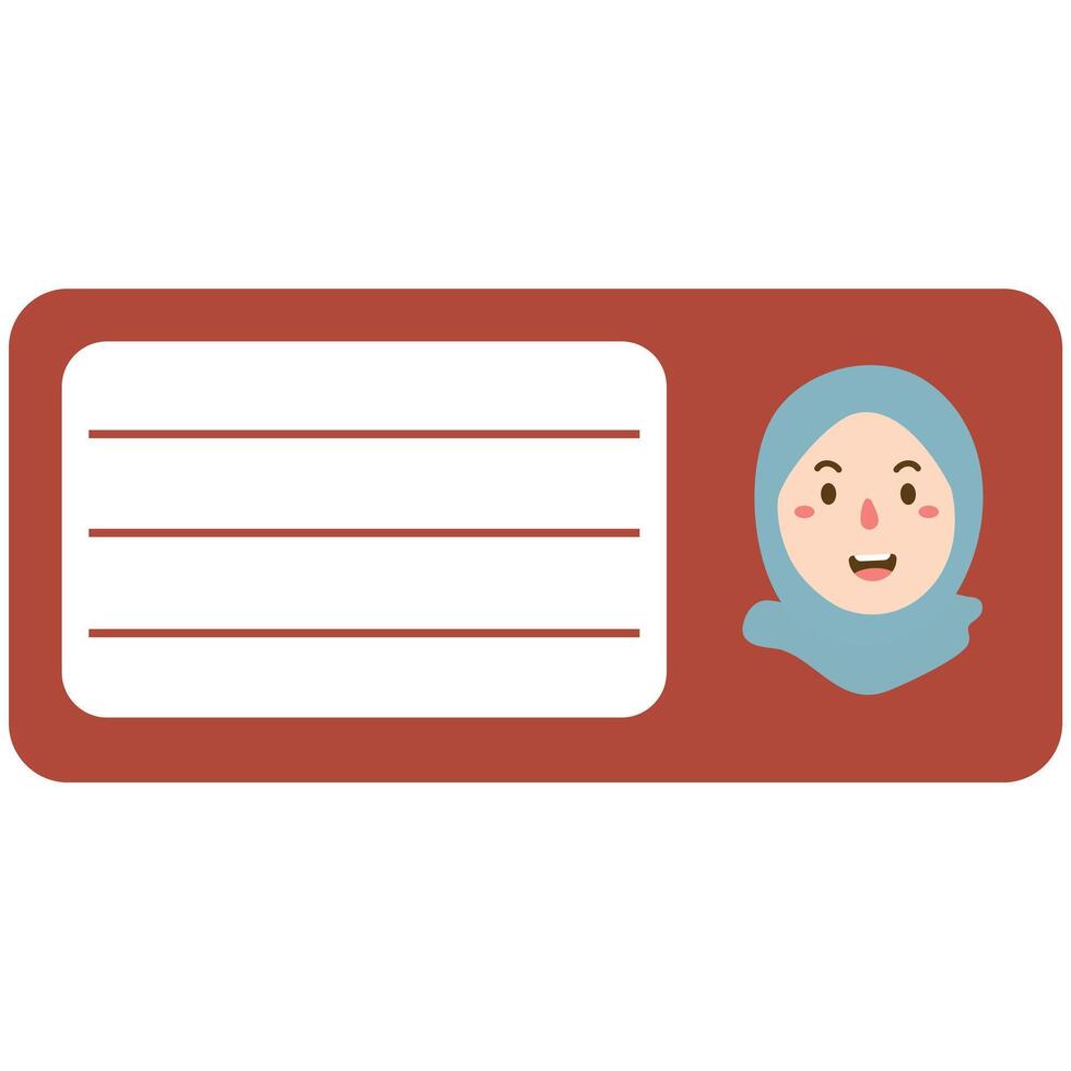 Identity Label Name Tag back to school vector