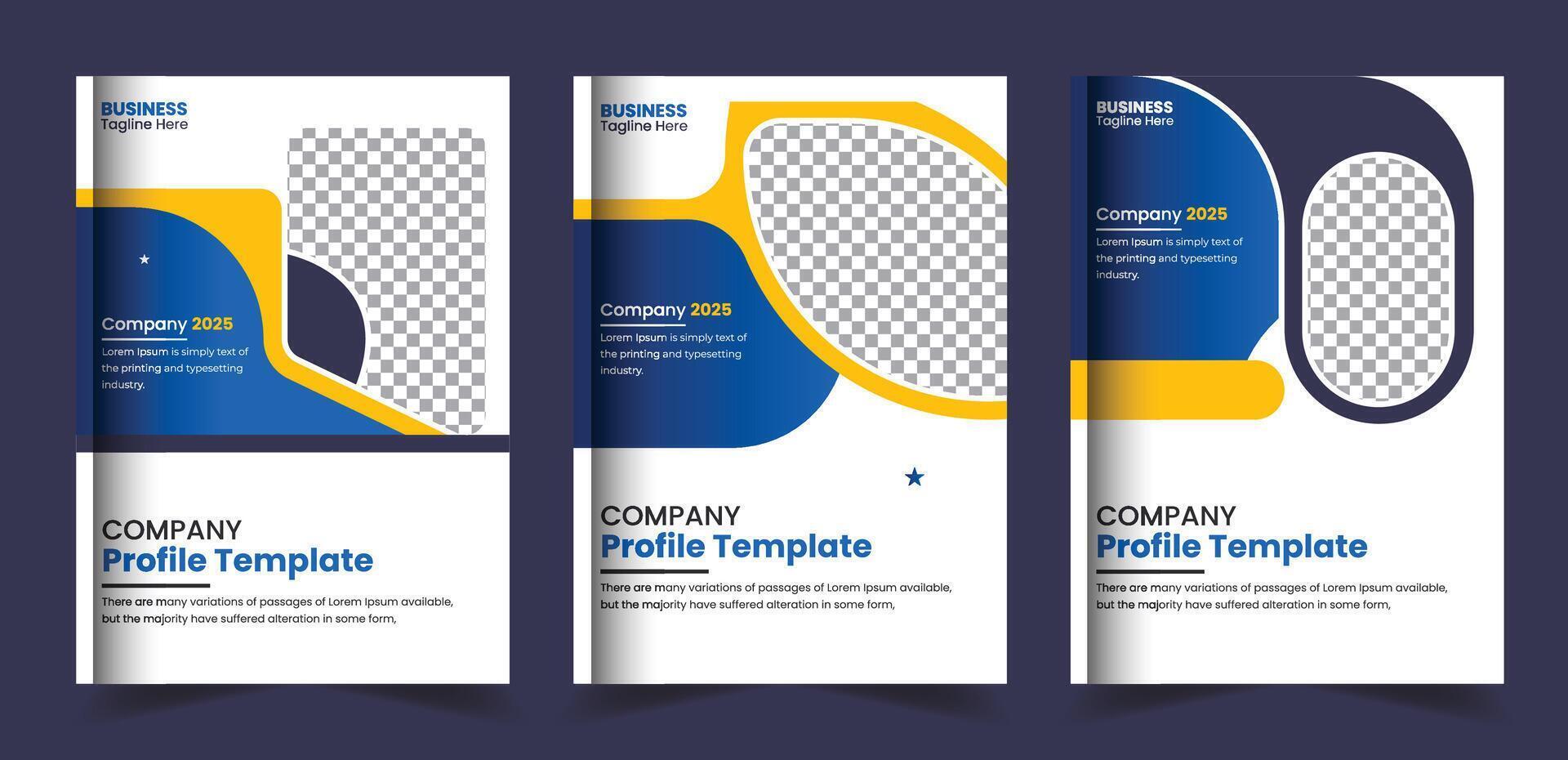 Business brochure book A4 cover page flyer layout template for Print design vector