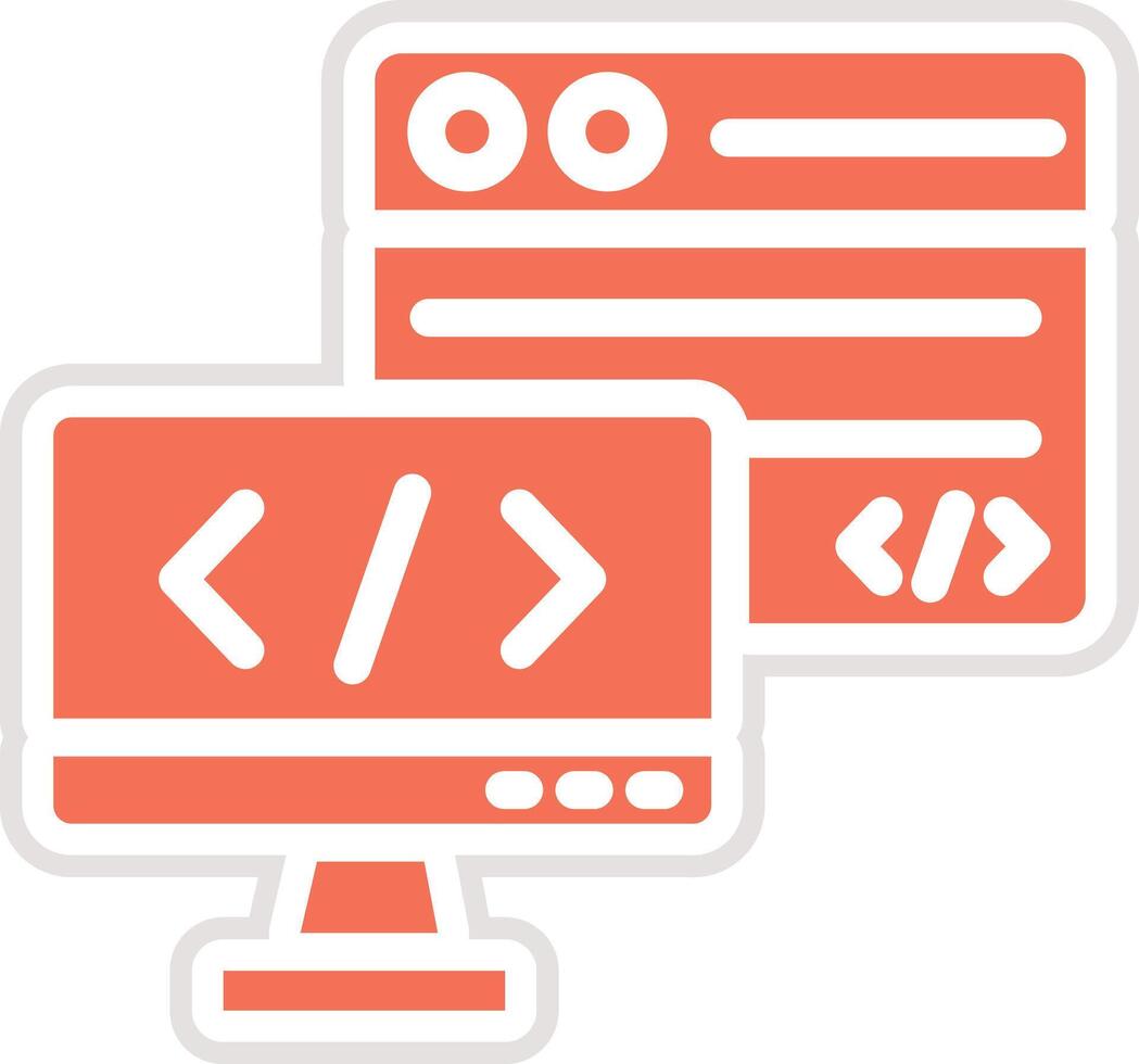 Backend Icon Design Illustration vector