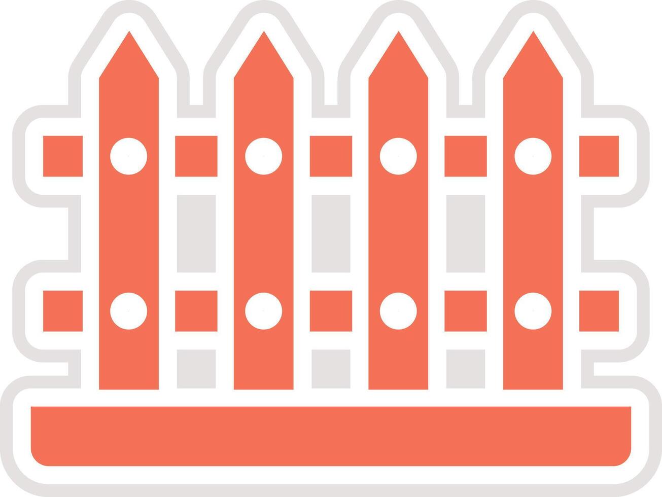 Fence Icon Design Illustration vector