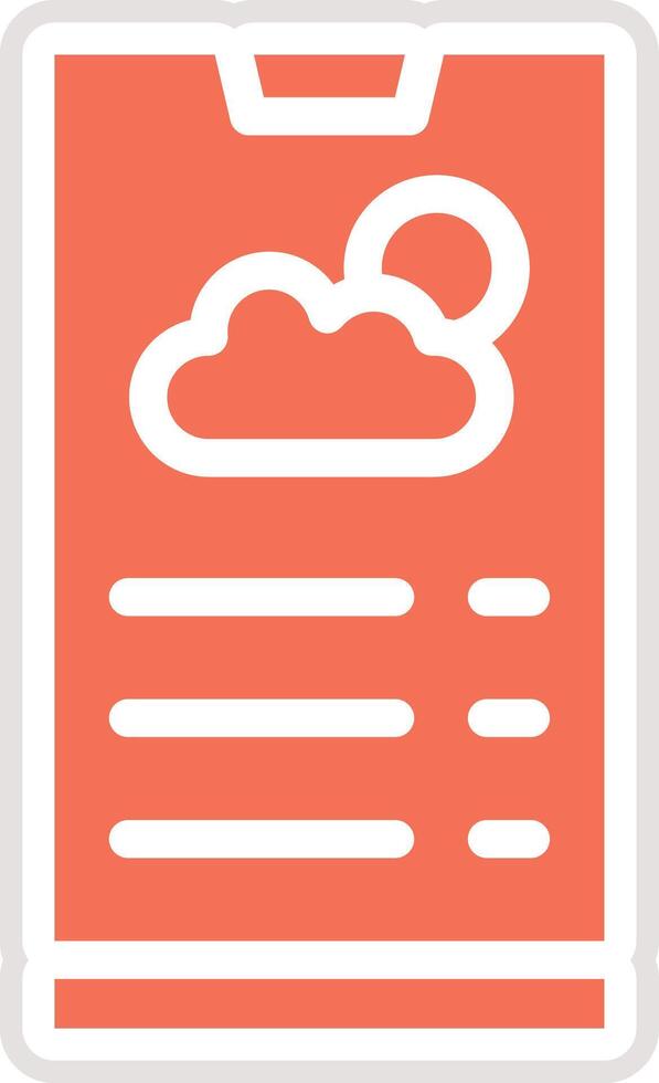 Weather app Icon Design Illustration vector