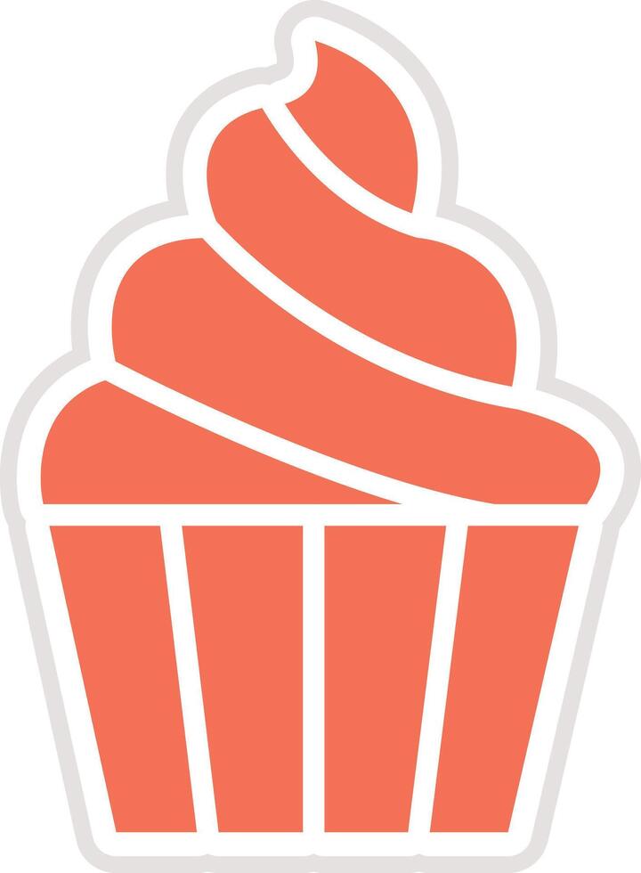 Sweet muffin Icon Design Illustration vector