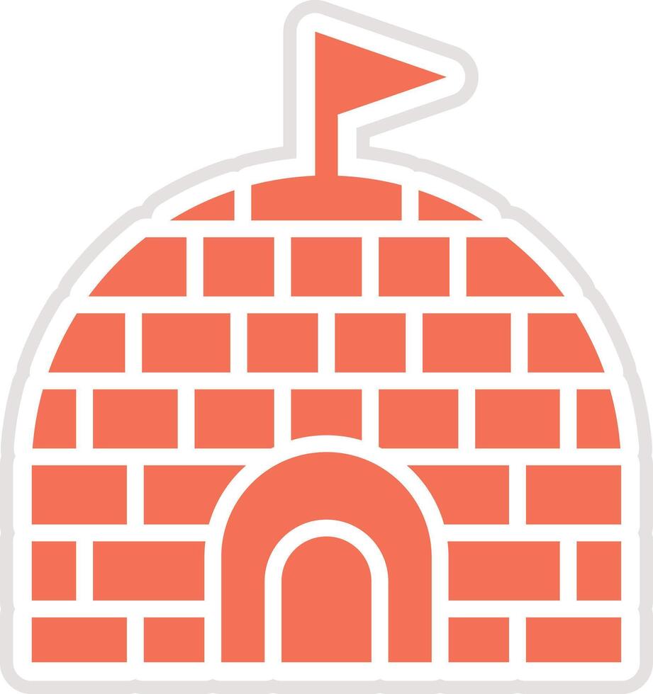 Igloo Icon Design Illustration vector
