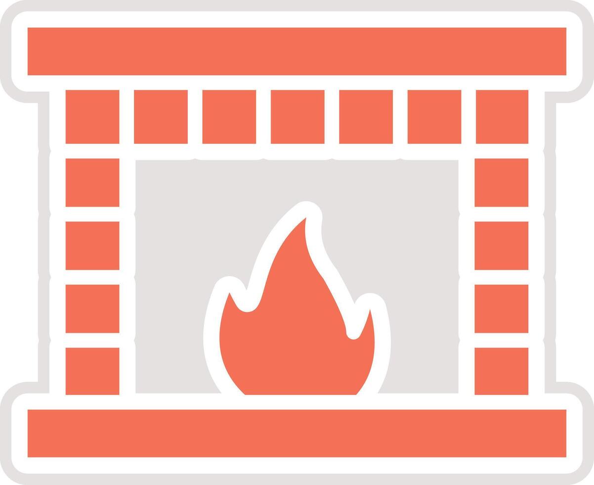 Fireplace Icon Design Illustration vector