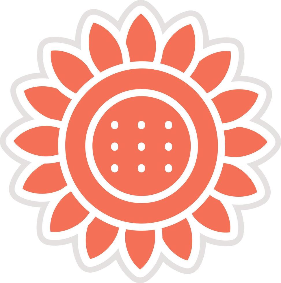 Sun flower Icon Design Illustration vector