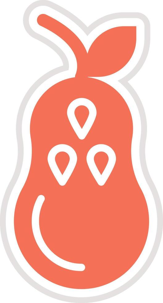 Pear Icon Design Illustration vector