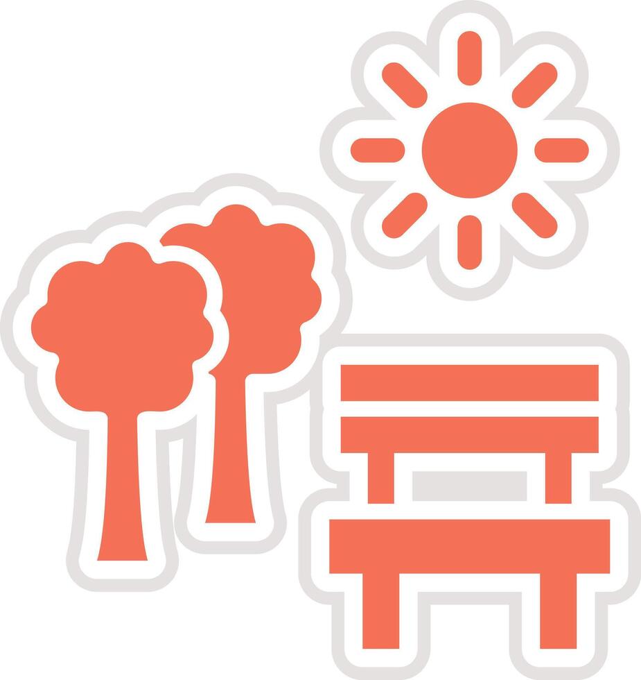 Park Icon Design Illustration vector