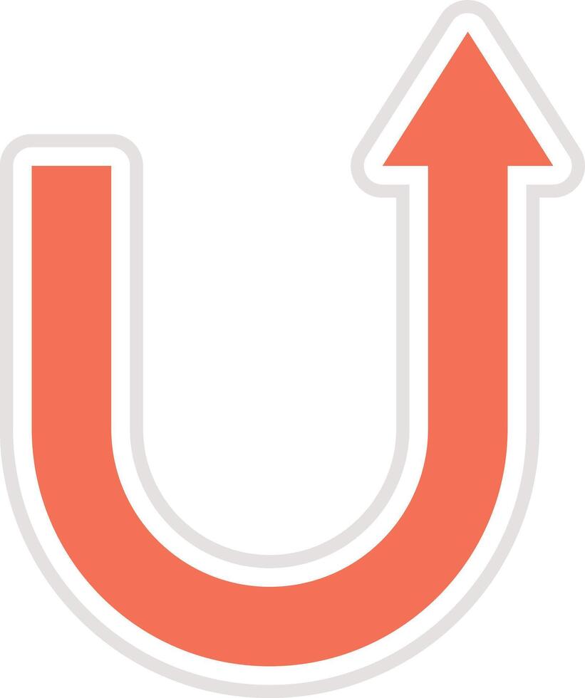 U turn Icon Design Illustration vector