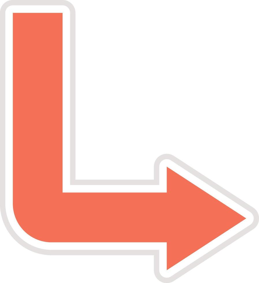 Down right Icon Design Illustration vector