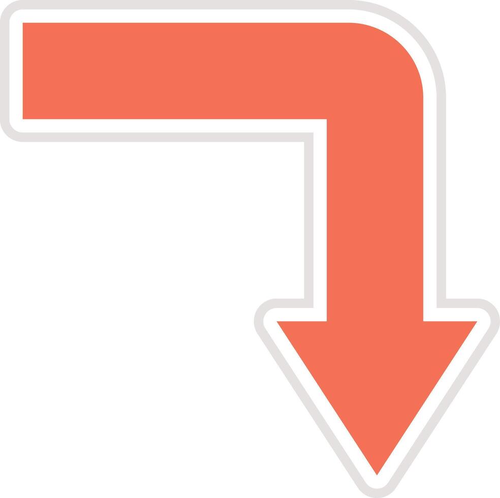 Turn Down Icon Design Illustration vector