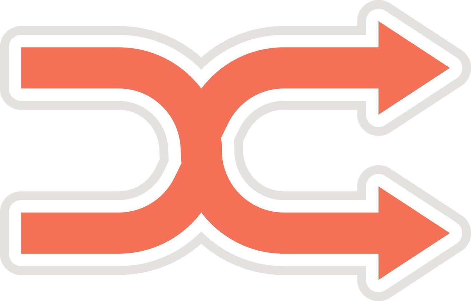 Shuffle Icon Design Illustration vector