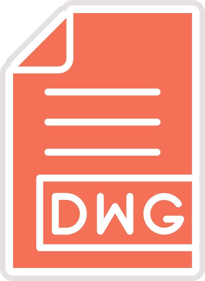 DWG Icon Design Illustration vector