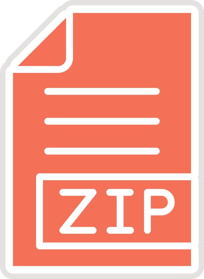 ZIP Icon Design Illustration vector