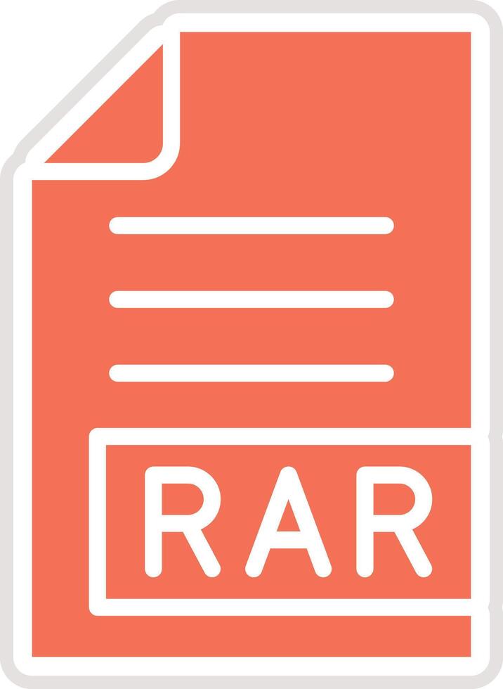 RAR Icon Design Illustration vector