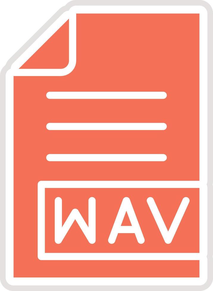 WAV Icon Design Illustration vector