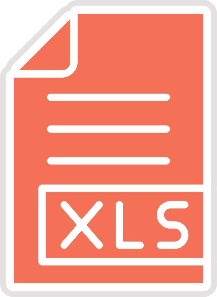 XLS Icon Design Illustration vector
