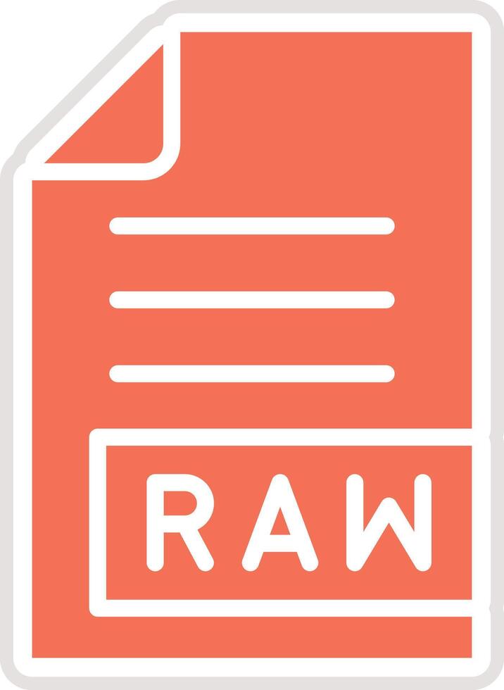 RAW Icon Design Illustration vector