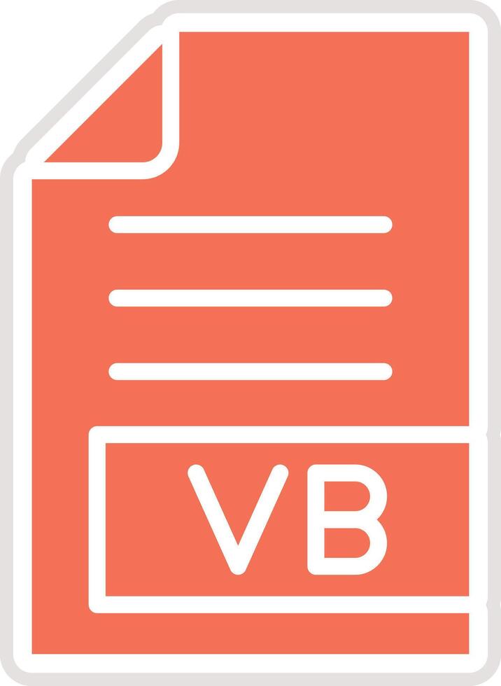 VB Icon Design Illustration vector