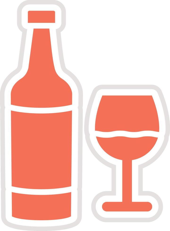 Wine bottle Icon Design Illustration vector