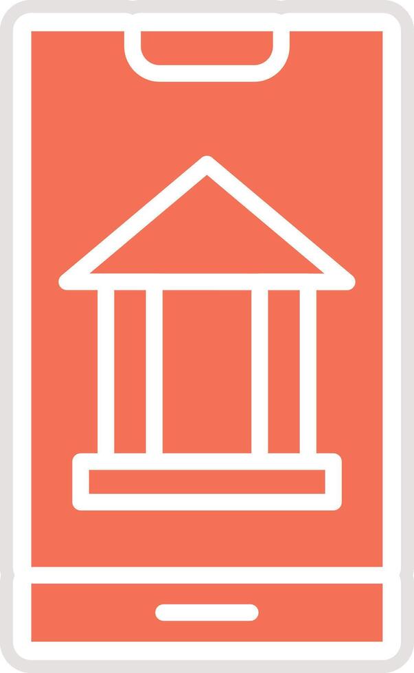 Mobile Banking Icon Design Illustration vector
