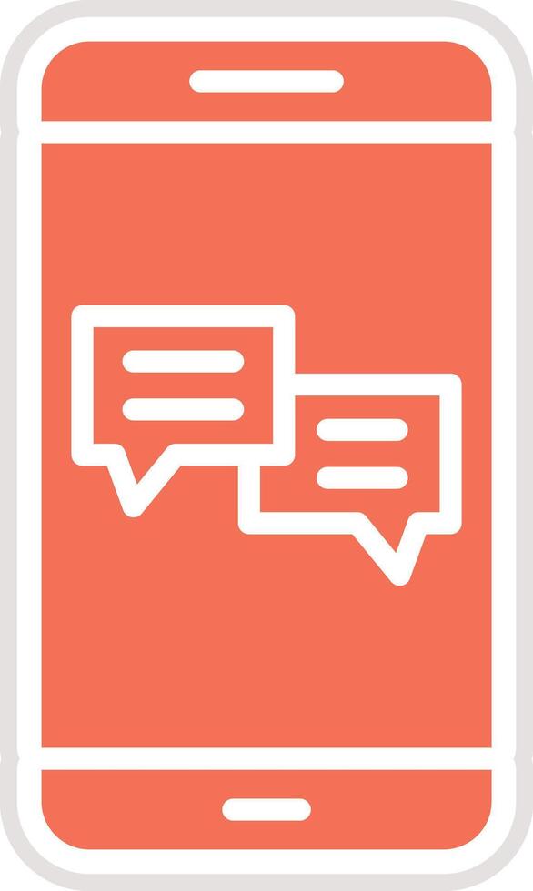 Mobile chat Icon Design Illustration vector