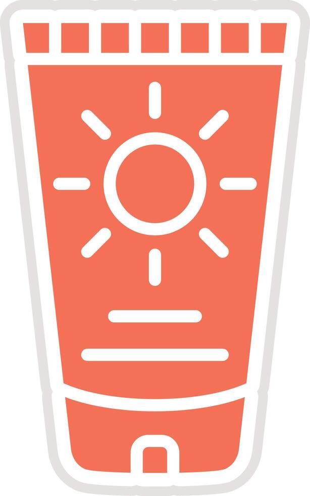 Sun cream Icon Design Illustration vector