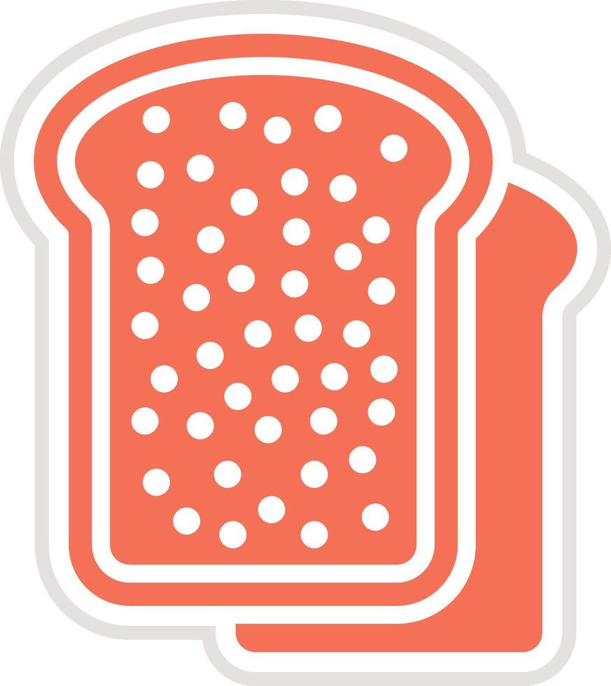 Toast Icon Design Illustration vector