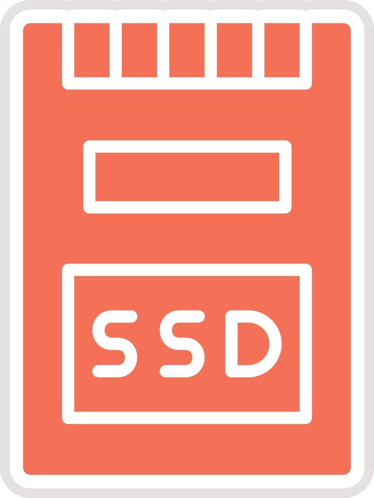 Ssd Icon Design Illustration vector