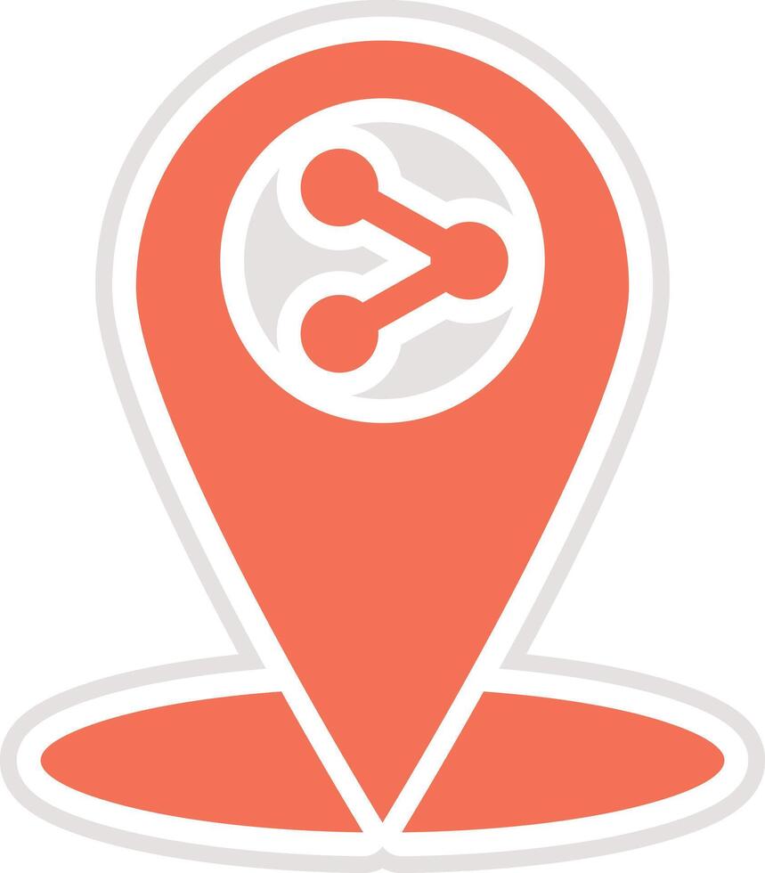 Share location Icon Design Illustration vector
