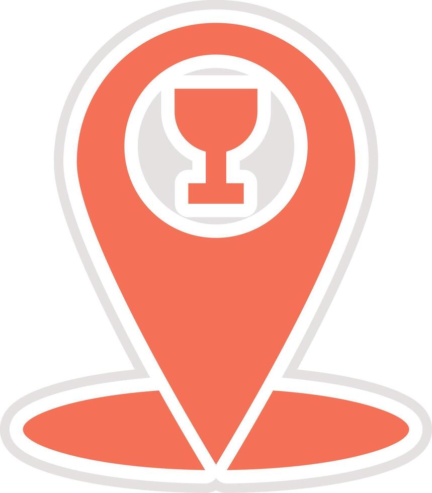 Cafe location Icon Design Illustration vector