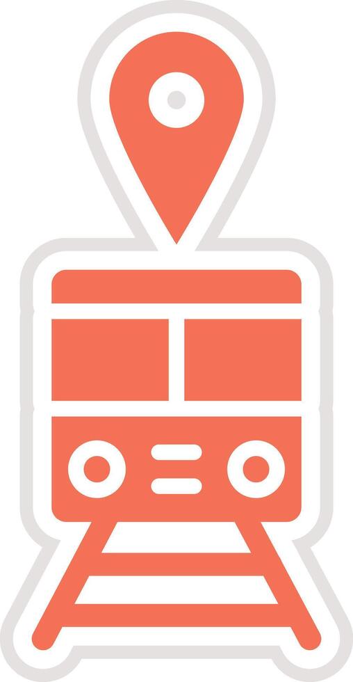 Train station Icon Design Illustration vector