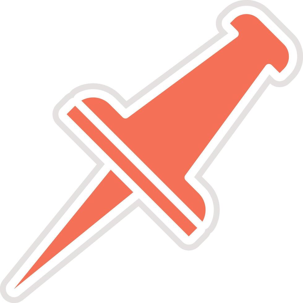 Pushpin Icon Design Illustration vector