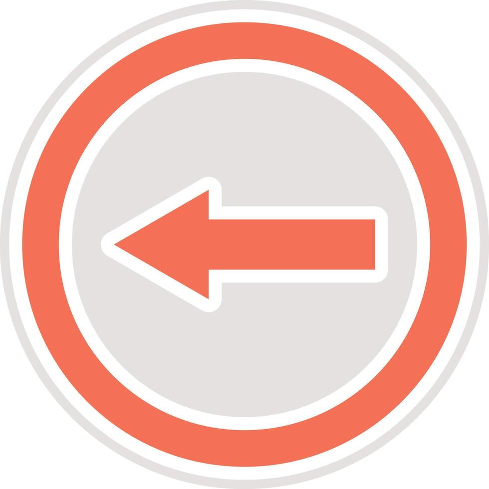 Go left Icon Design Illustration vector