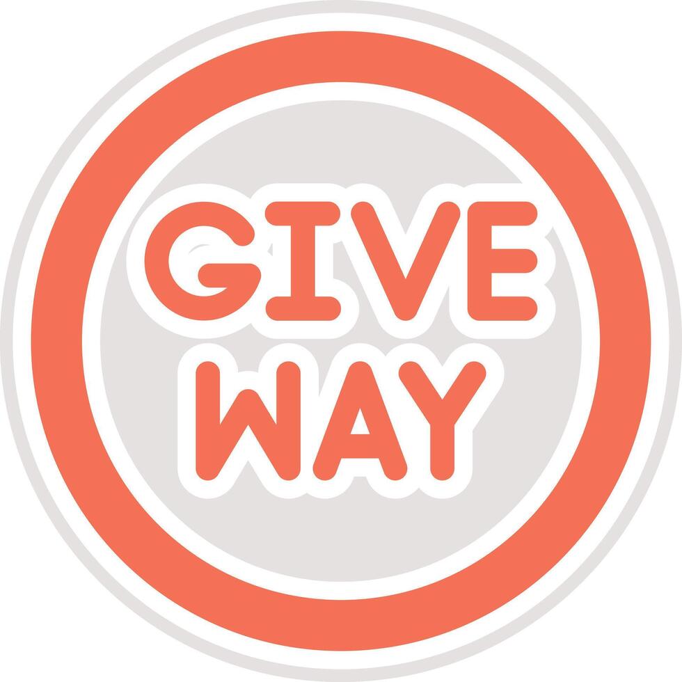 Give way Icon Design Illustration vector