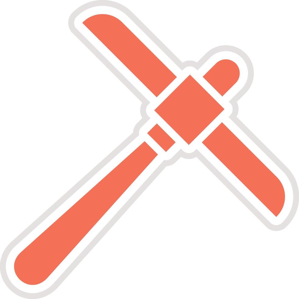 Pickaxe Icon Design Illustration vector