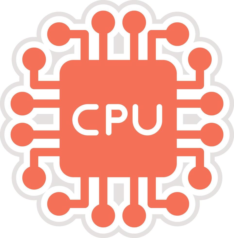 Cpu Icon Design Illustration vector