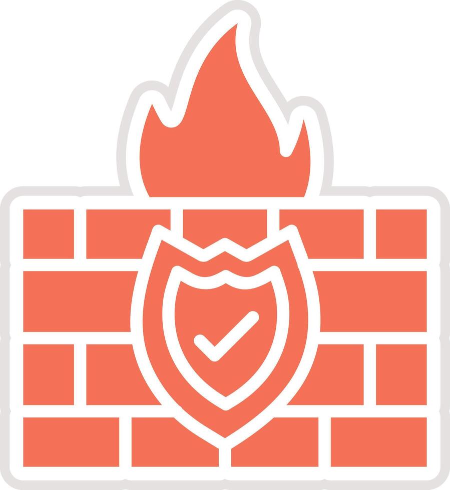 Firewall Icon Design Illustration vector