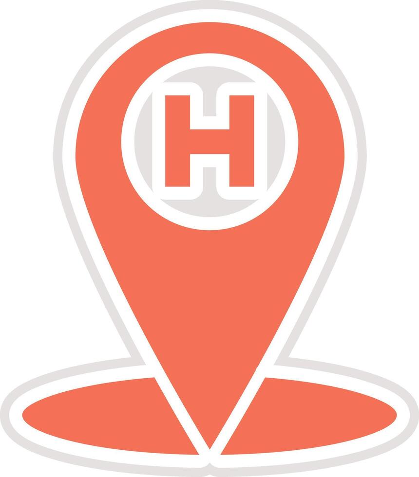 Hotel pin Icon Design Illustration vector