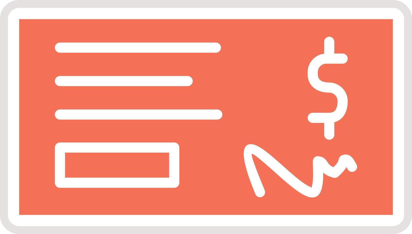 Bank cheque Icon Design Illustration vector