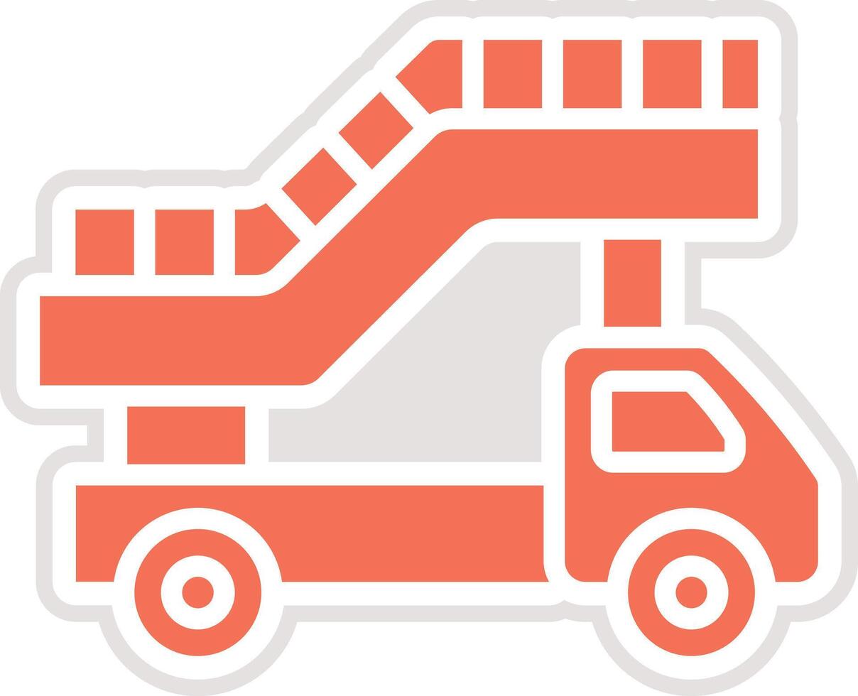 Ladder truck Icon Design Illustration vector