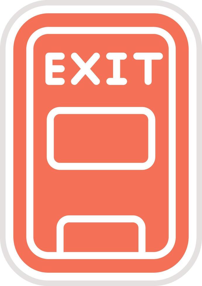 Emergency exit Icon Design Illustration vector