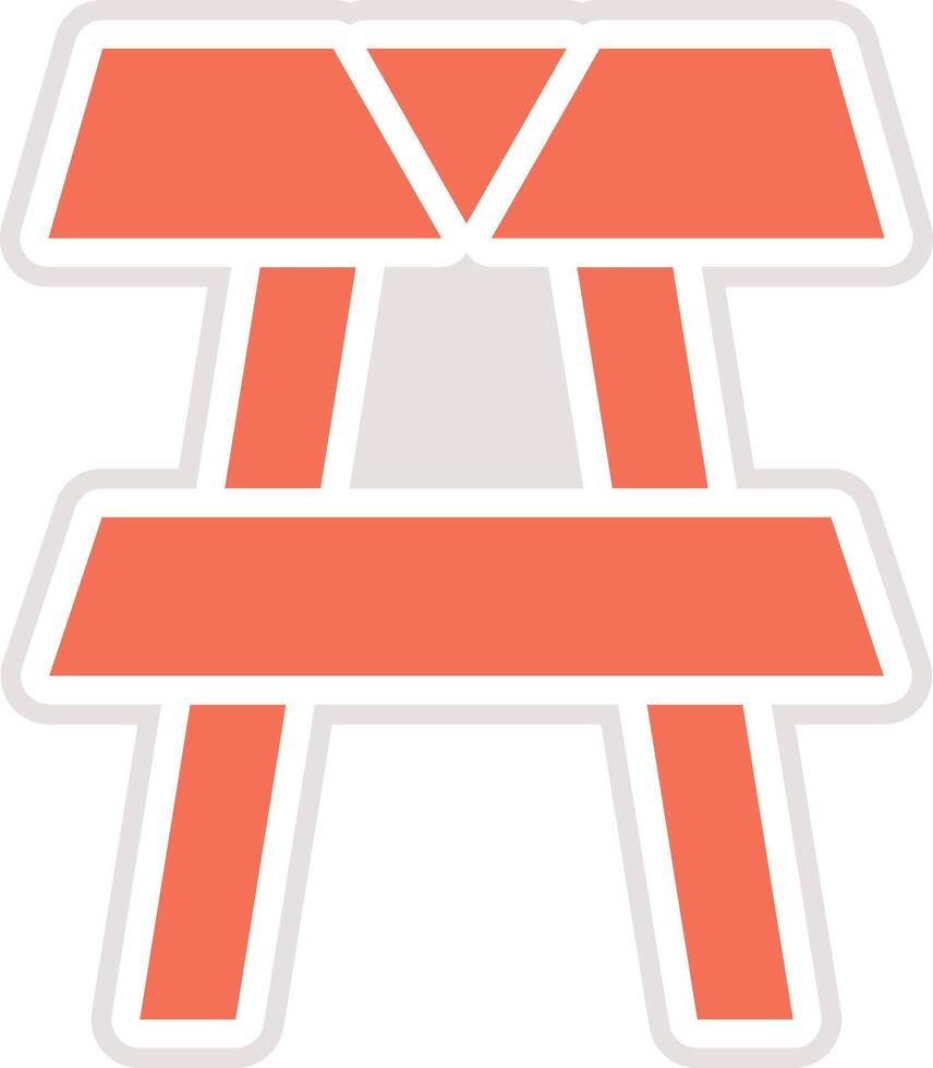 Picnic table Icon Design Illustration vector