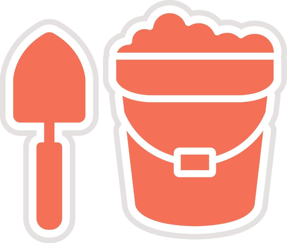 Sand bucket Icon Design Illustration vector